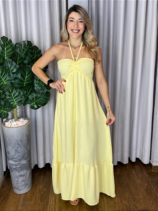 VESTIDO LONGO TOMARA QUE CAIA CREPE