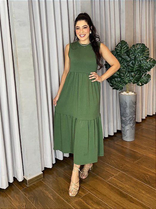 VESTIDO MIDI MOLETINHO REGATA