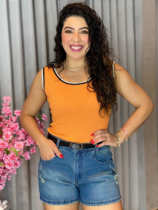 SHORT JEANS DESTROYED COM CINTO