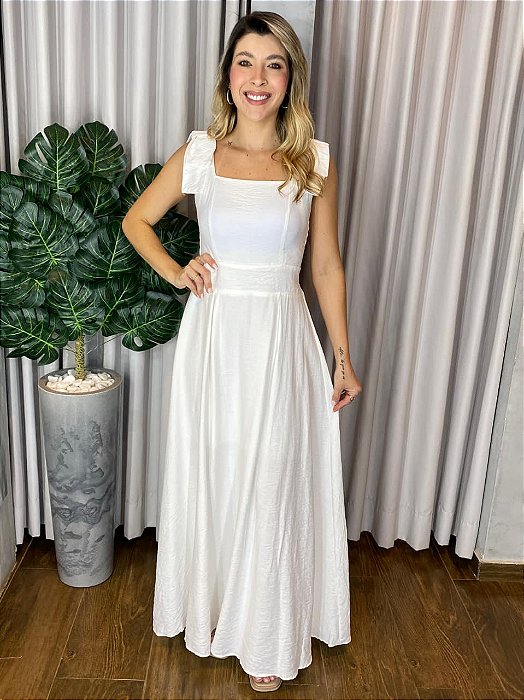 VESTIDO LONGO ALÇA LAÇO