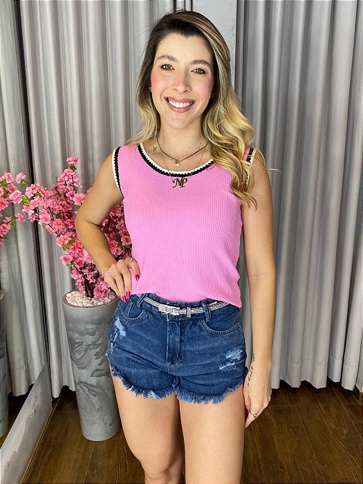 SHORT JEANS DESTROYED BARRA DESFIADA