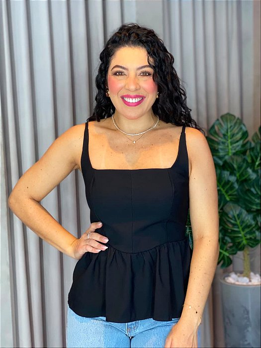 BLUSA PEPLUM ALCINHA