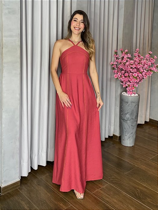 VESTIDO LONGO FRENTE ÚNICA PRESPONTO