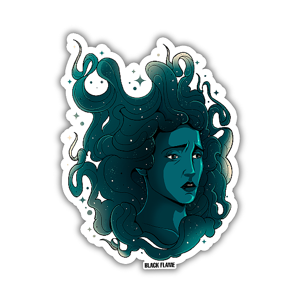 Sticker Black Flame