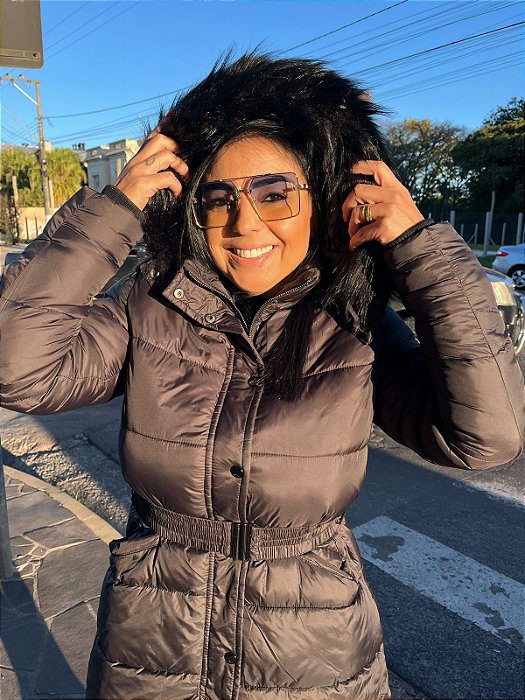 JAQUETA SOBRETUDO PRETA LEZALEZ