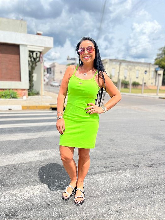 VESTIDO CURTO DE ALÇAS LANÇA PERFUME