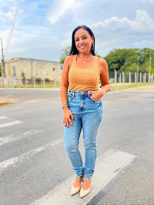 CALÇA JEANS LUNA MOM SUPER HIGH LANÇA PERFUME