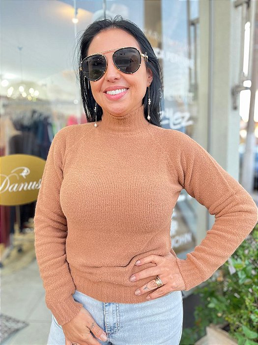 BLUSA GOLA ALTA FIO PLUMA AMBICIONE