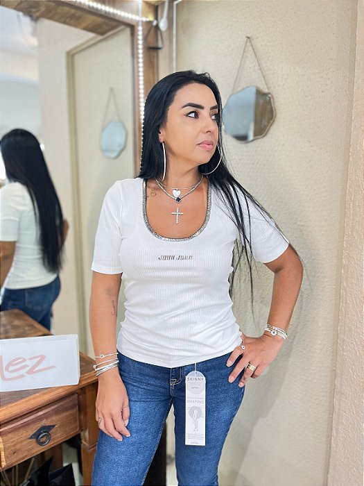 T-SHIRT MANGA CURTA OFF JOHN JOHN