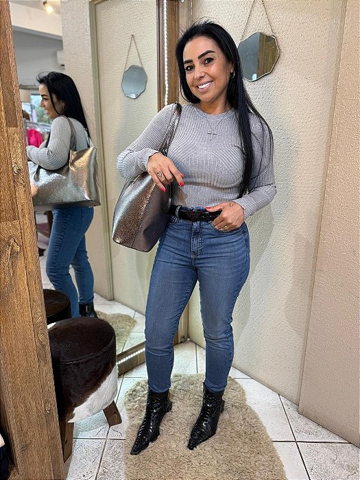 Calça Jeans Skinny Com Cós Alto E Tecnologia Contour Lez a Lez
