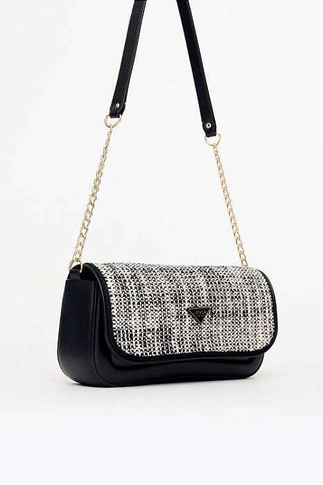 BOLSA CROSSBODY DE TWEED LANÇA PERFUME