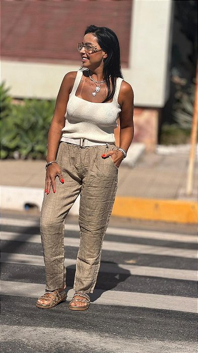 BLUSA DE TRICOT SEM MANGAS LANÇA PERFUME