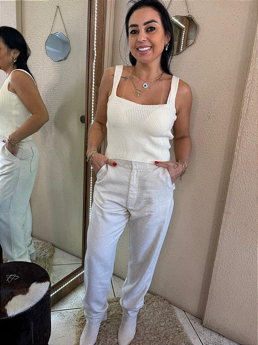 BLUSA DE TRICOT SEM MANGAS LANÇA PERFUME