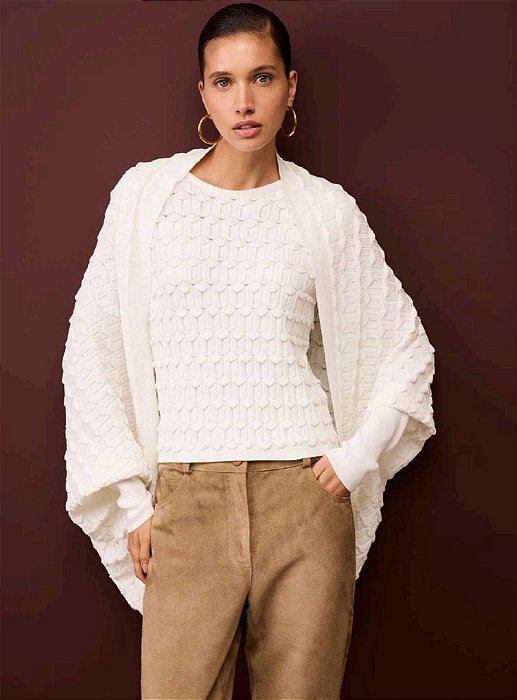 REGATA EM TRICOT TEXTURIZADO AMBICIONE