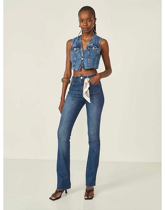 CALÇA JEANS NOVA YORK RETA COM LENÇO COLCCI JEANS