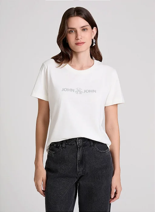 T SHIRT JUSTA BASIC GLITTER OFF JOHN JOHN
