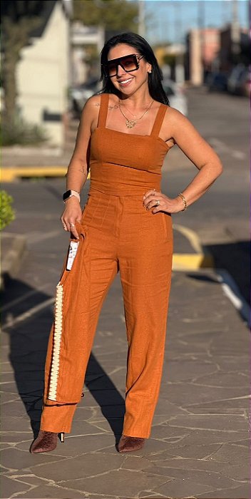 BLUSA CROPPED DE ALÇAS COM LINHO LEZ A LEZ