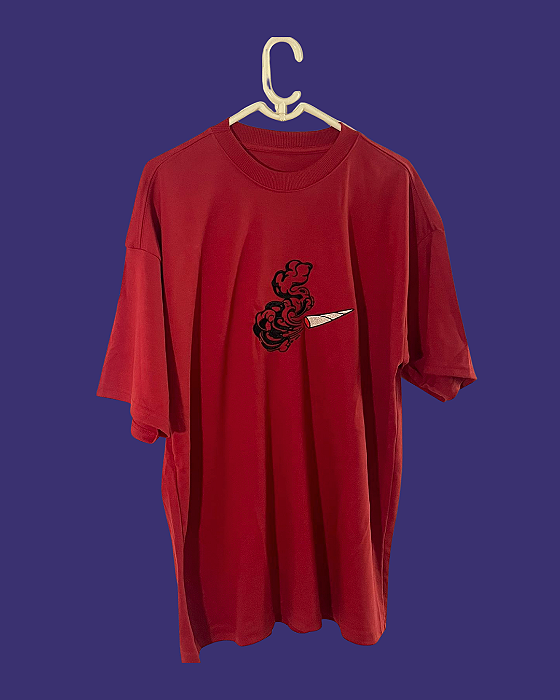 fumacê - vermelha - oversized
