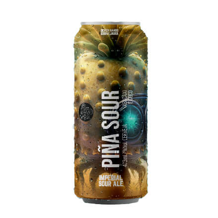 Cerveja Seven Hands Piña Sour Imperial Sour Lata 473ml