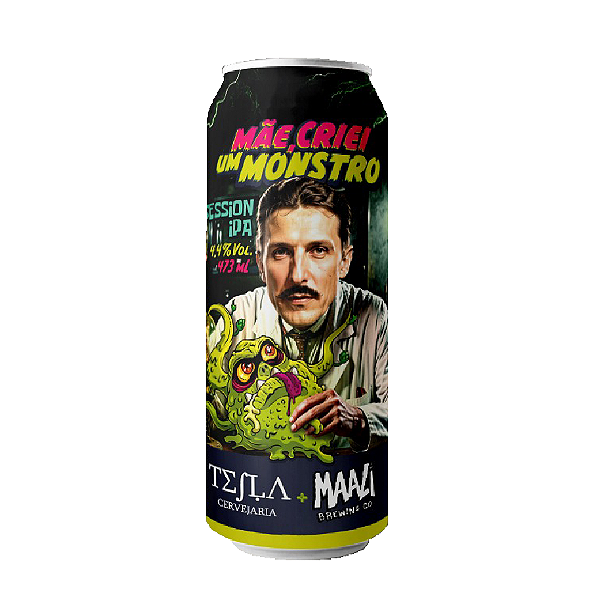 Cerveja Tesla Mãe Criei Um Monstro Session IPA Lata 473ml