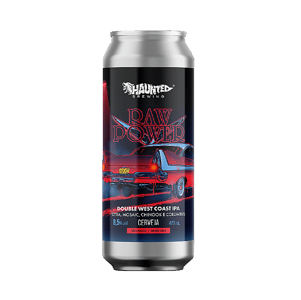 Cerveja Haunted Raw Power Double West Coast IPA Lata 473ml