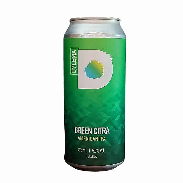Cerveja Dilema Green Citra American IPA Lata 473ml