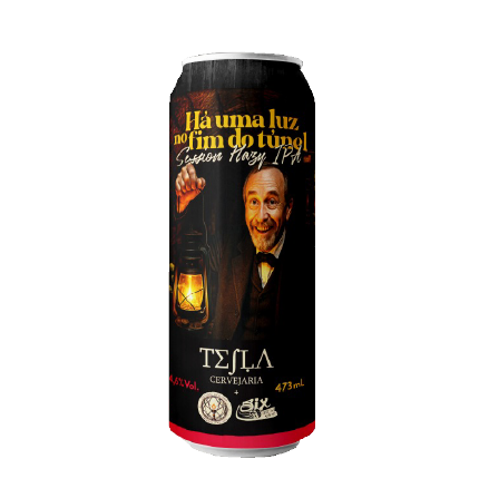 Cerveja Tesla Há Uma Luz no Fim do Túnel Session Hazy IPA Lata 473ml