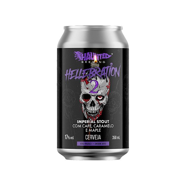 Cerveja Haunted Hellebration 2 Imperial Stout Lata 350ml