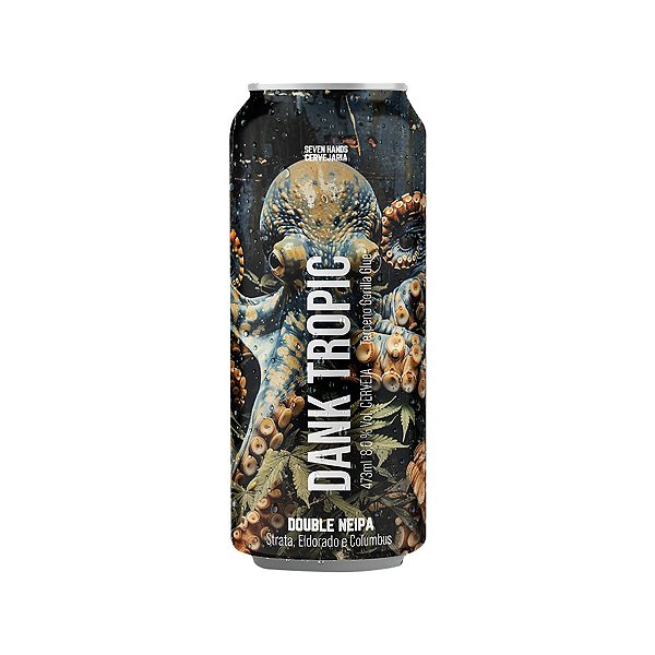 Cerveja Seven Hands Dank Tropic Double New England IPA Lata 473ml