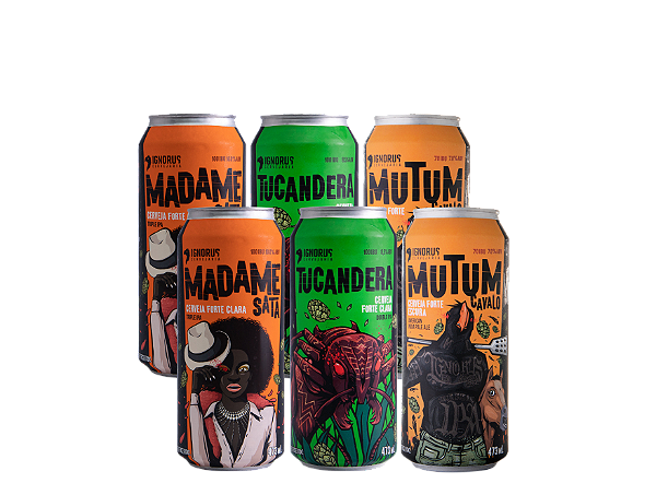Kit Cervejas IPA Ignorus - Madame Satã, Tucandera e Mutum Cavalo