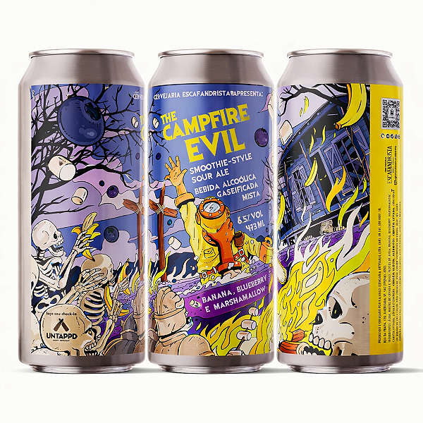 Cerveja Escafandrista The Campfire Evil Smoohtie Sour Lata 473ml