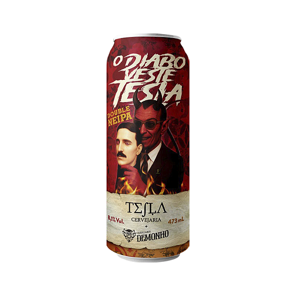 Cerveja Tesla O Diabo Veste Tesla (collab Demonho) Double Juicy IPA Lata 473ml