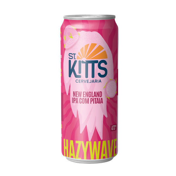 Cerveja St Kitts Hazywave New England IPA c/ Pitaya Lata 473ml