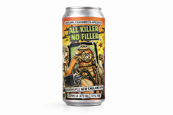 Cerveja Escafandrista All Killer, No Filler Quadruple New England IPA Lata 473ml