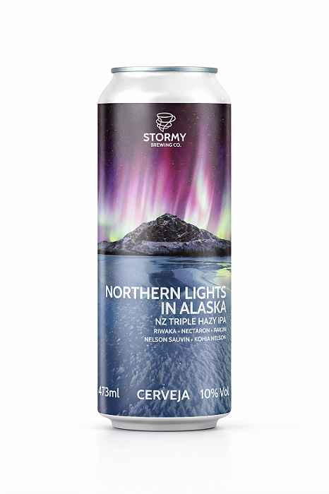 Cerveja Stormy Nother Lights in Alaska Triple New England IPA Lata 473ml