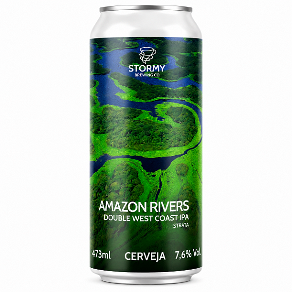 Cerveja Stormy Amazon RIvers Double West Coast IPA Lata 473ml