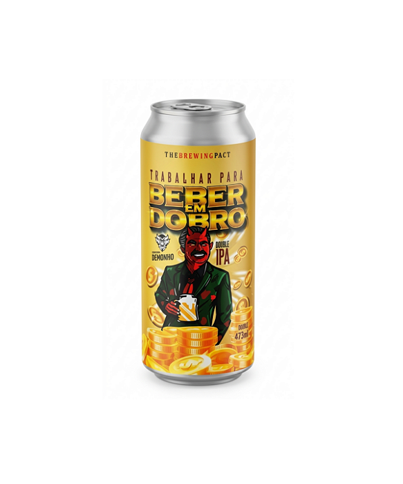 Cerveja Demonho Trabalhar Para Beber em Dobro Double IPA Lata 473ml