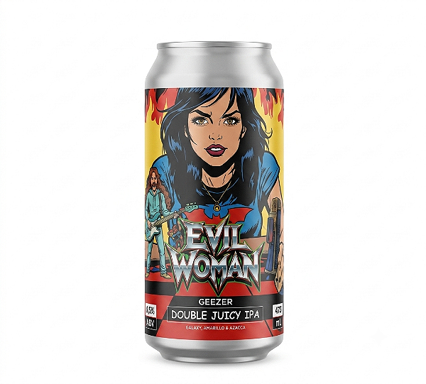 Cerveja Geezer Evil Woman Double Juicy IPA Lata 473ml