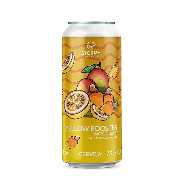 Cerveja Stormy Yellow Booster Imperial Sour Lata 473ml