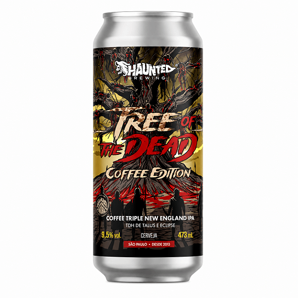 Cerveja Haunted Brewing Tree of the Dead Coffee Edition Triple New England IPA Lata 473ml