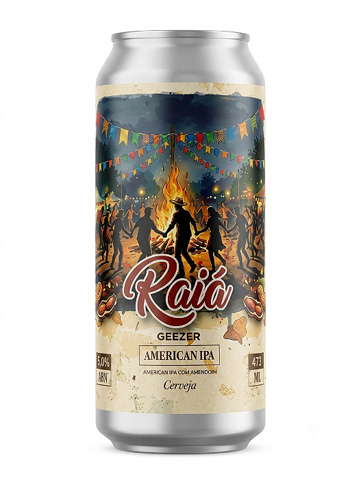 Cerveja Geezer Raiá American com Amendoim IPA Lata 473ml