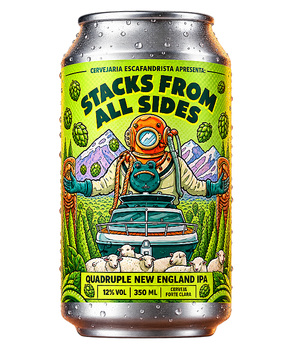 Cerveja Escafandrista Stacks From All Sides Quadruple New England IPA 350 ml