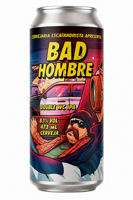 Cerveja Escafandrista Bad Hombre Double West Coast IPA Lata 473ml