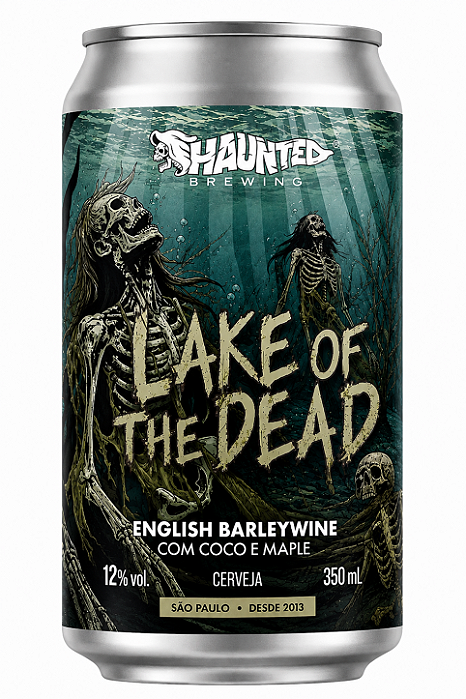 Cerveja Haunted Brewing Lake of the Dead English Barleywine Lata 350ml