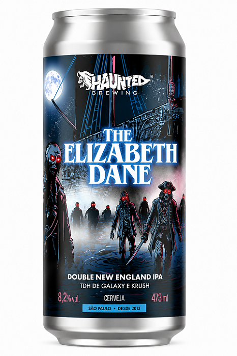 Cerveja Haunted Brewing Elizabeth Dane Double New England IPA Lata 473ml