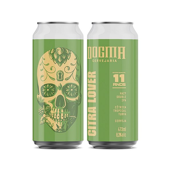 Cerveja Dogma Citra Lover 11 Anos Double Hazy IPA Lata 473ml