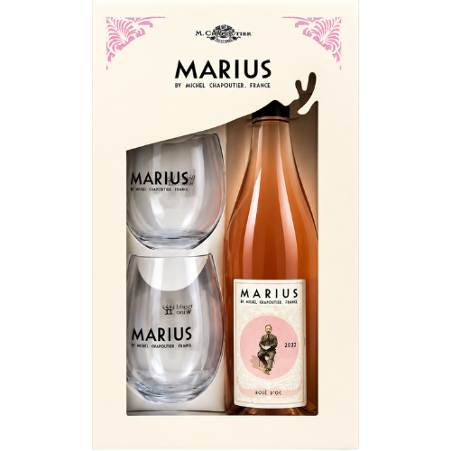 Kit Marius by Michel Chapoutier Rosé DOC 2022 (Com 02 copos Blow)