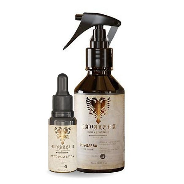 Cavalera Loção Pós Barba e Óleo Para Barba Bay Rum