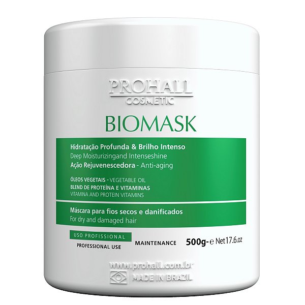 Prohall Mascara Hidratante Biomask Profissional 500g