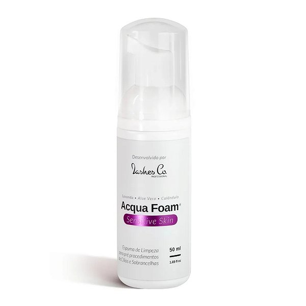 Lashes Co. Espuma Higienizadora Para Extensão de Cílios Acqua Foam Sensitive Skin  50mL